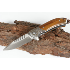 Outdoor Folding Pocket Knife with Rosewood Handle Self-Defense Tactical Hunting Knives Camping EDC OEM Customizable UD405417